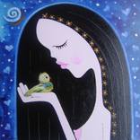 Girl with sparrow by Maria Nikolova