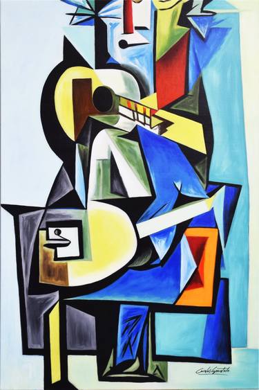 Original Cubism Abstract Paintings by Carlos Apartado