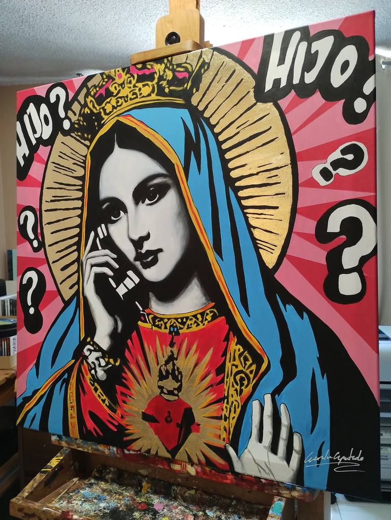 Original Figurative Religion Painting by Carlos Apartado