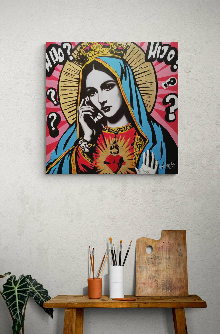 Original Figurative Religion Painting by Carlos Apartado