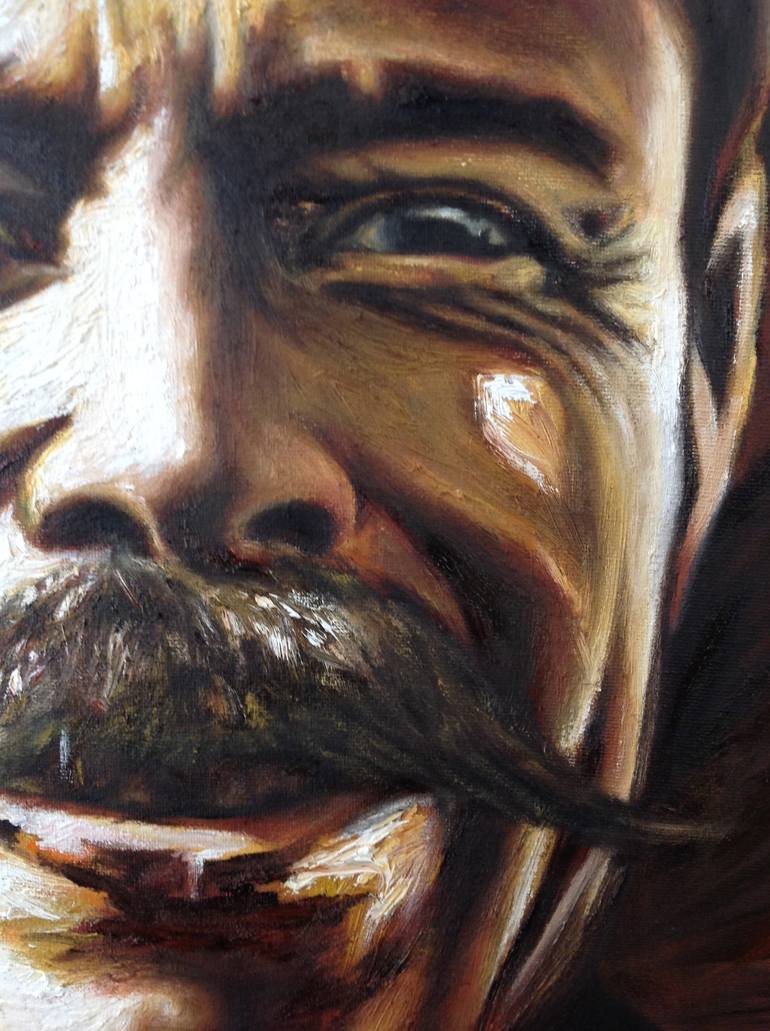 Original Figurative People Painting by Carlos Apartado