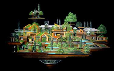 Original Architecture Paintings by David Vedoe
