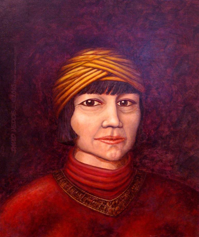 Portrait of Historic Mabel Dodge Luhan Painting by David Vedoe | Saatchi Art