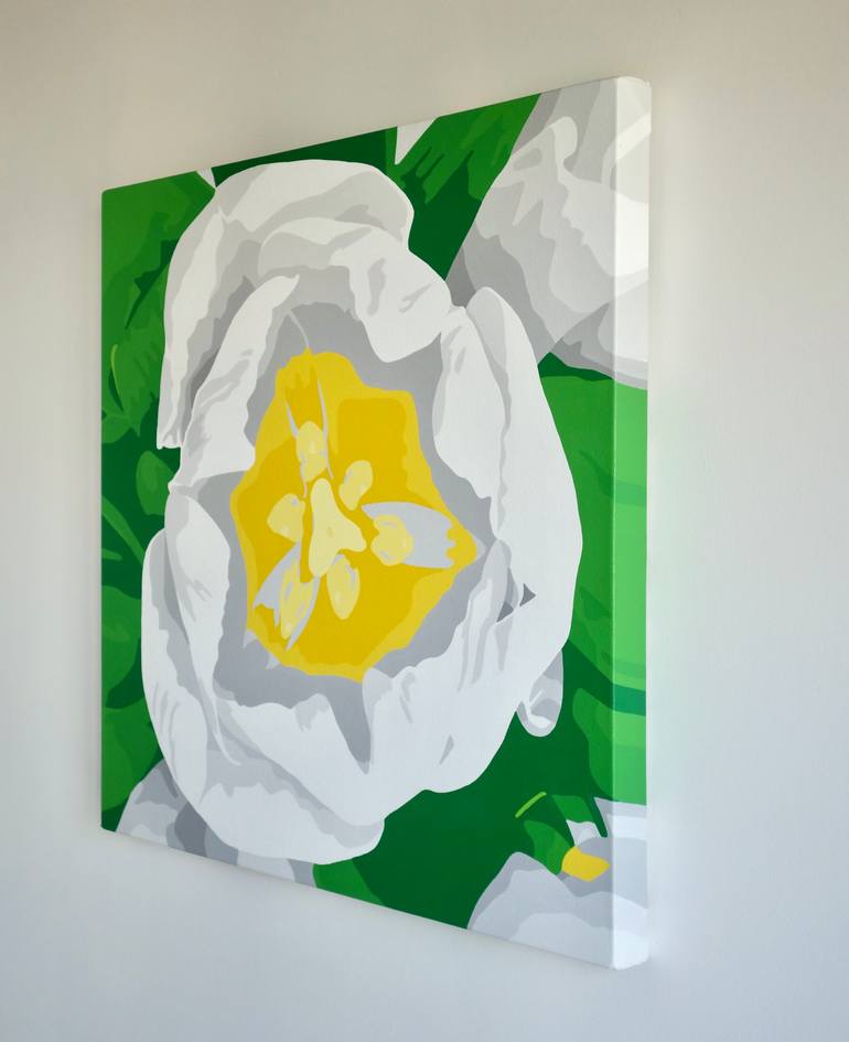 Original Minimalism Floral Painting by Susan Porter