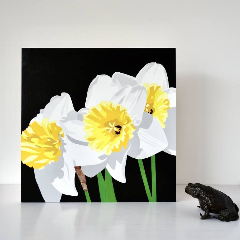 Original Minimalism Floral Painting by Susan Porter