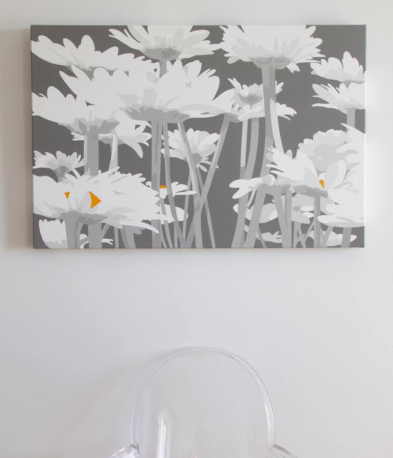 Original Minimalism Floral Painting by Susan Porter