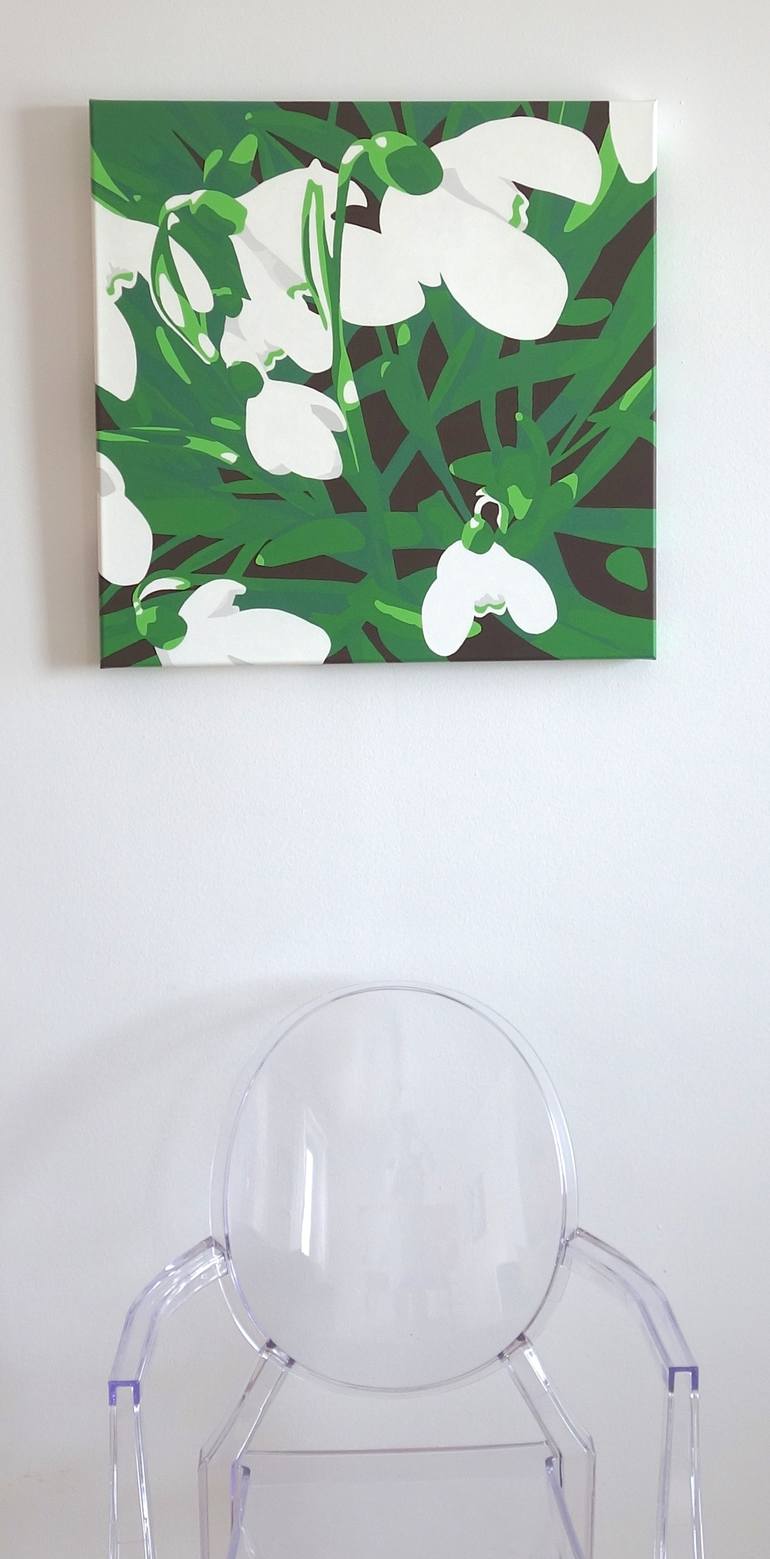 Original Minimalism Floral Painting by Susan Porter