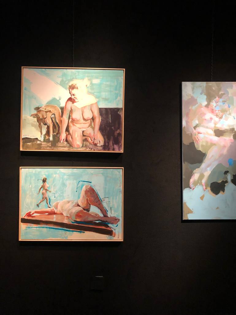 Original Conceptual Nude Painting by Renata Domagalska