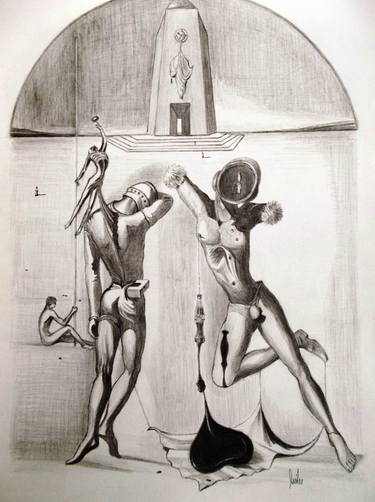 Print of Surrealism Nude Drawings by orlando pereira