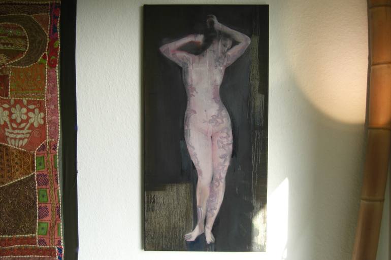 Original Art Deco Nude Painting by Andreas Richter