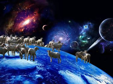 Sheep in space - Limited Edition of 100 thumb