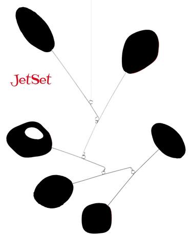 JetSet XL Modern Art Mobile - HUGE Hanging Kinetic Sculpture thumb