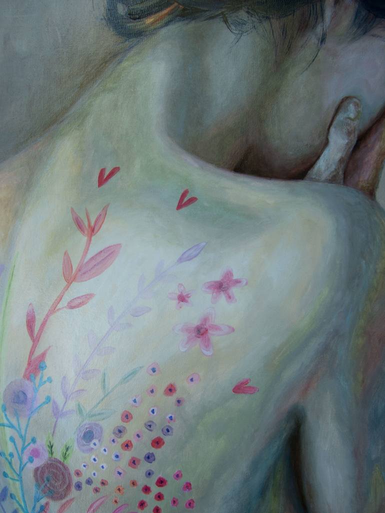 Original Figurative Nude Painting by Valérie Andriantsiferana