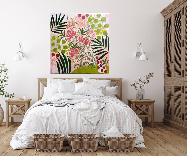 Original Abstract Garden Painting by Marisa Añon