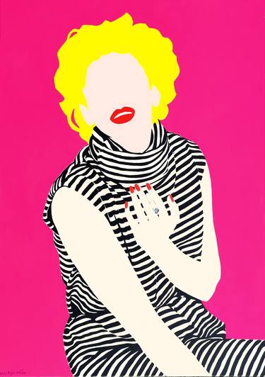 Original Abstract Pop Culture/Celebrity Paintings by Marisa Añon