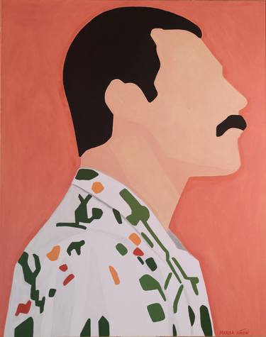 Saatchi Art Artist Marisa Añon; Painting, “Freddie Portrait with a shirt VII” #art