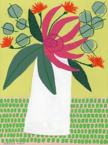 Original Abstract Botanic Paintings by Marisa Añon
