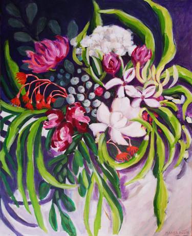 Original Abstract Botanic Paintings by Marisa Añon