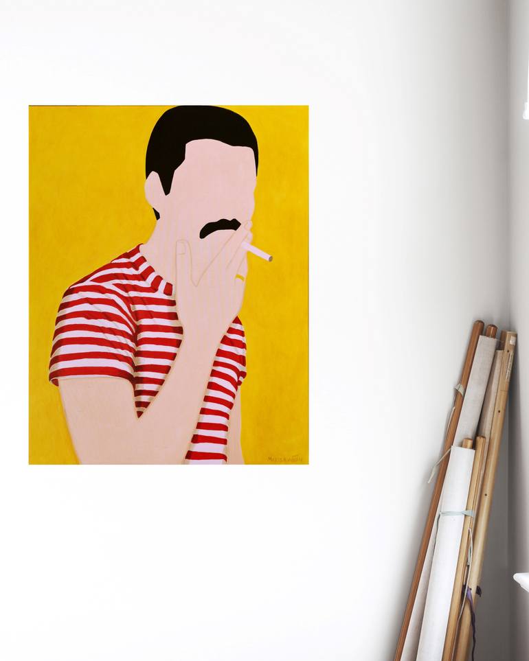 Original Abstract Pop Culture/Celebrity Painting by Marisa Añon