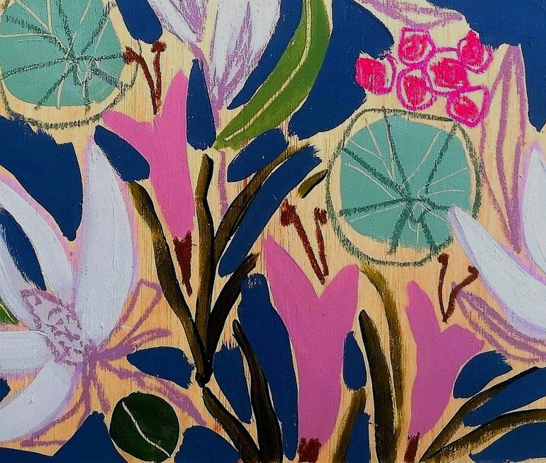 Original Abstract Garden Painting by Marisa Añon