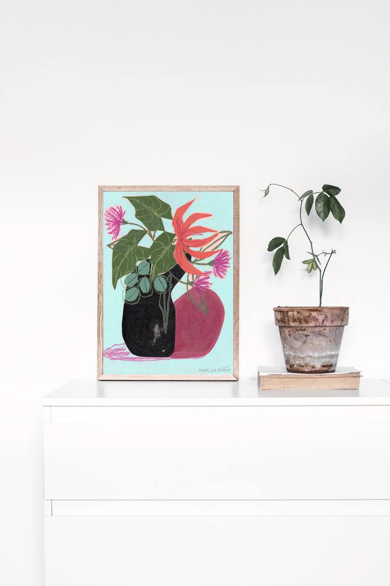 Original Impressionism Floral Painting by Marisa Añon