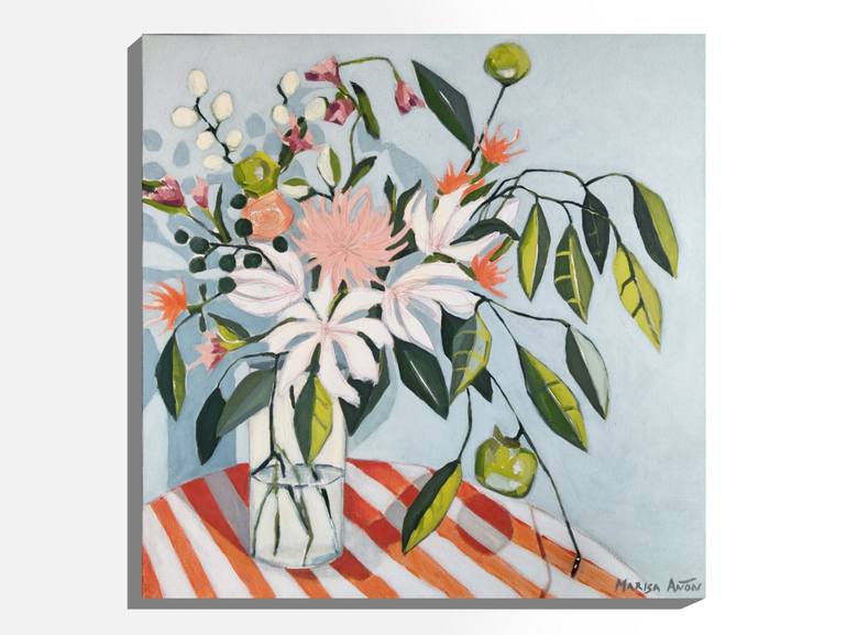 Original Impressionism Floral Painting by Marisa Añon