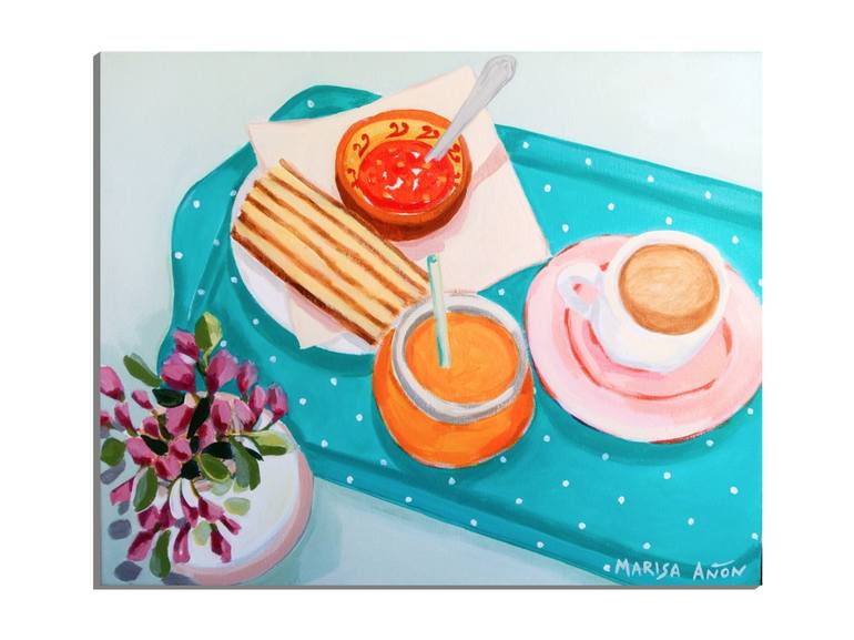 Original Impressionism Food & Drink Painting by Marisa Añon