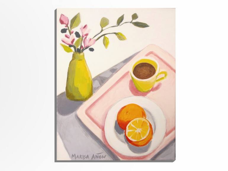 Original Impressionism Still Life Painting by Marisa Añon