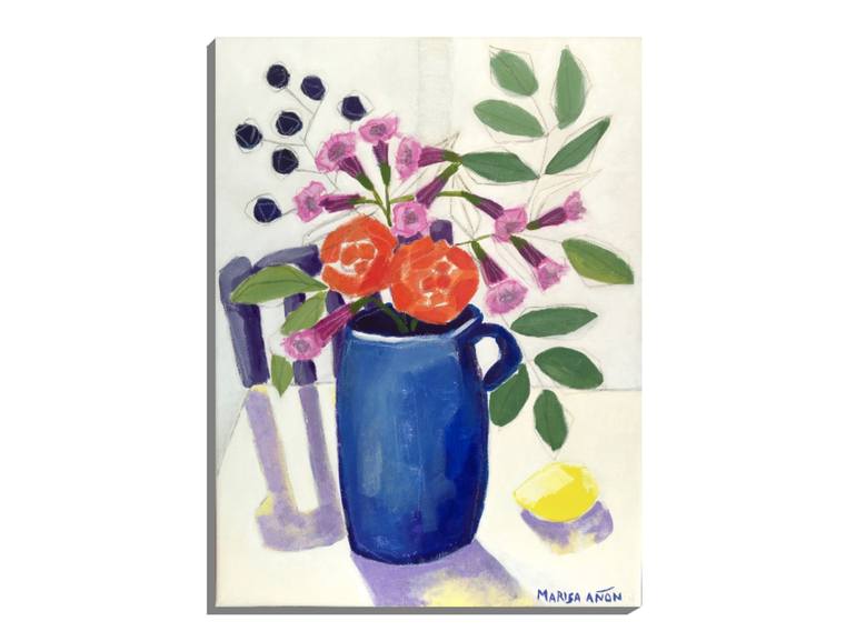 Original Floral Painting by Marisa Añon