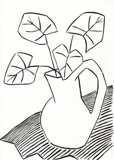 Vase and Leaves #2 thumb