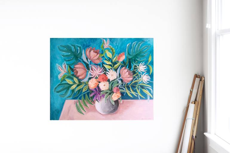 Original Floral Painting by Marisa Añon