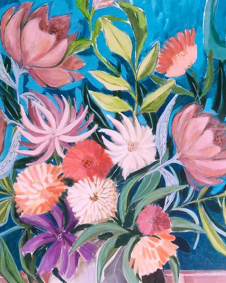 Original Floral Painting by Marisa Añon