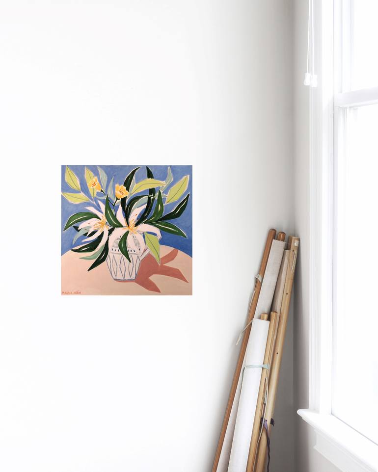 Original Impressionism Floral Painting by Marisa Añon