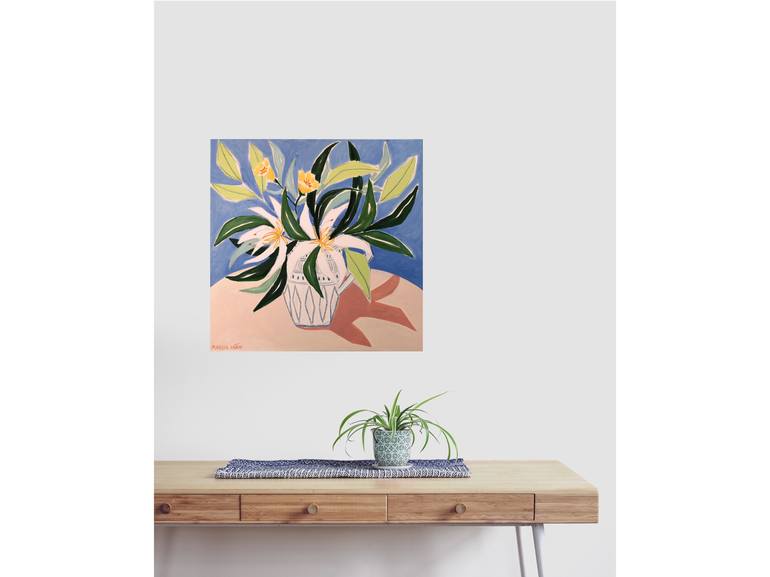 Original Impressionism Floral Painting by Marisa Añon