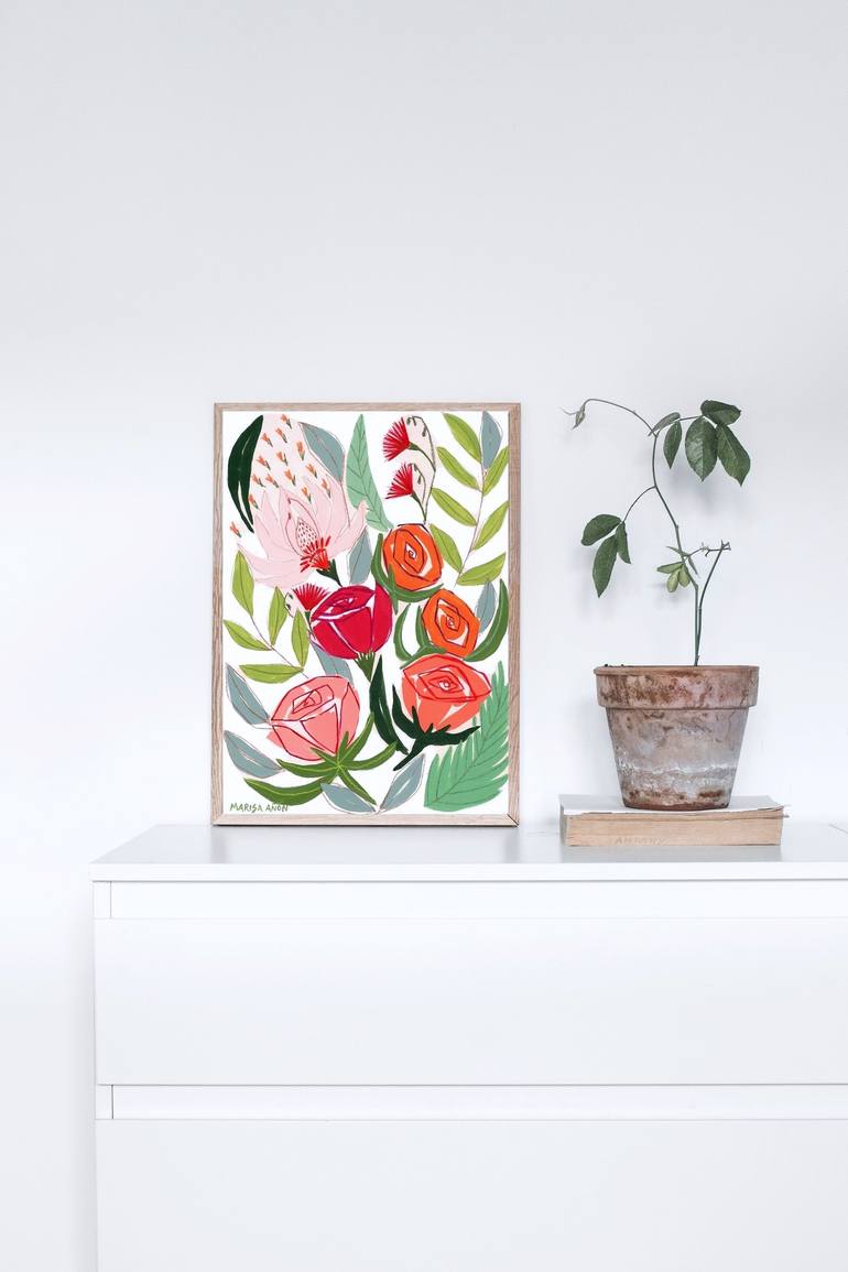 Original Expressionism Botanic Painting by Marisa Añon