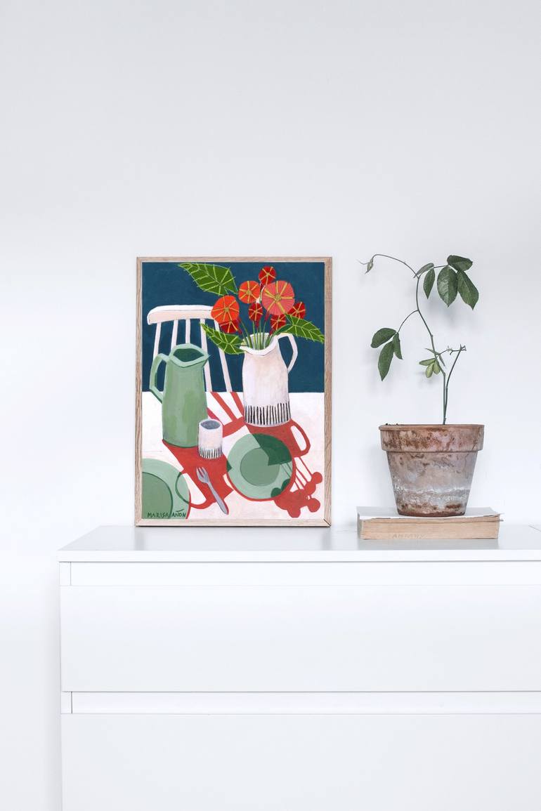 Original Abstract Still Life Painting by Marisa Añon