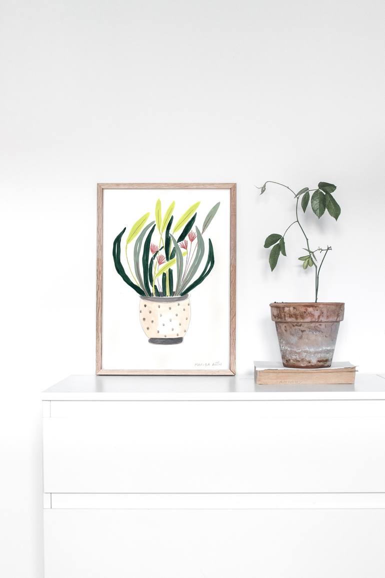 Original Abstract Garden Painting by Marisa Añon