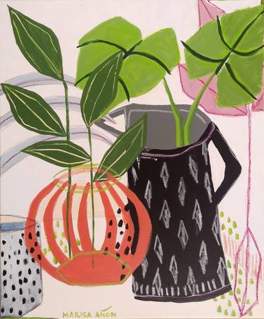 Saatchi Art Artist Marisa Añon; Painting, “The Potted Plants V” #art