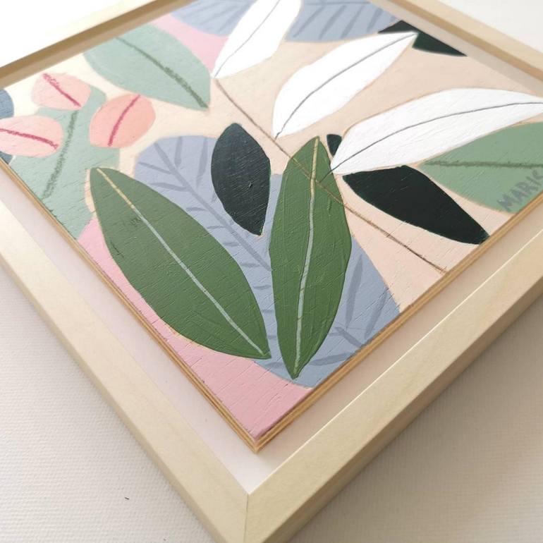 Original Abstract Botanic Painting by Marisa Añon