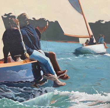 Original Figurative Boat Paintings by Antoine Renault