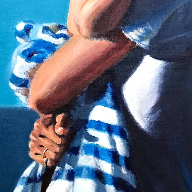 Original Realism Children Painting by Antoine Renault