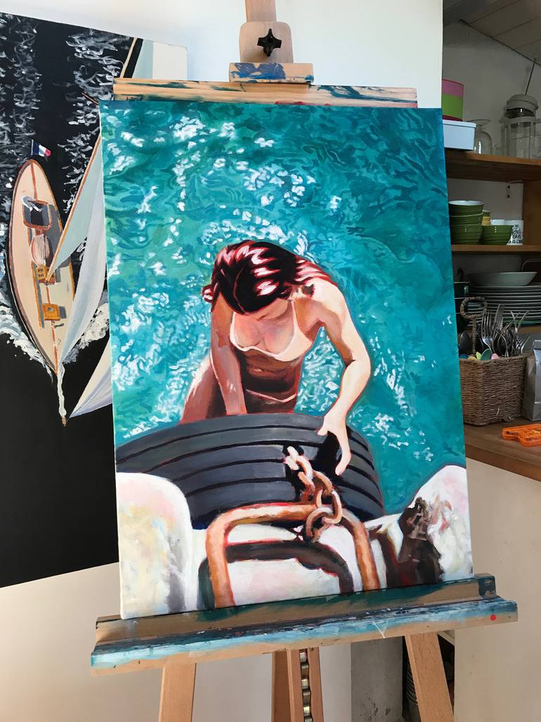 Original Realism Water Painting by Antoine Renault