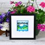 Olga gives the depth to her work by using double-sided sticky foam between the layers. The paper sculpture techniques give the artwork a greater illusion of 3D.
The artwork is framed and protected from UV rays and fading with the museum anti-reflective glass.