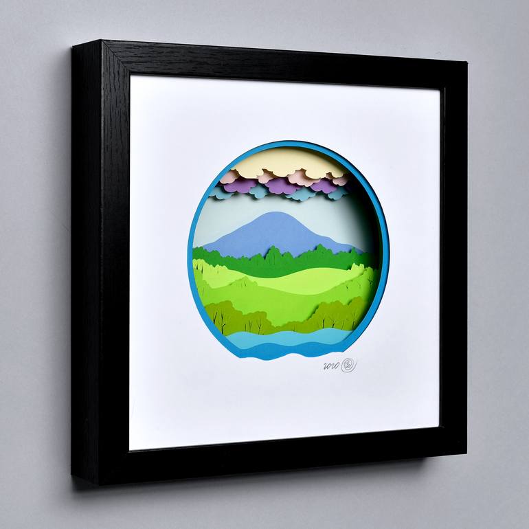 Original Abstract Landscape Sculpture by Olga Skorokhod