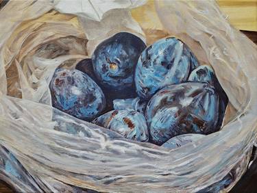 Original Photorealism Still Life Painting by Agnes Szikra