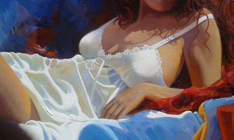 Original Realism Women Painting by Jose Higuera
