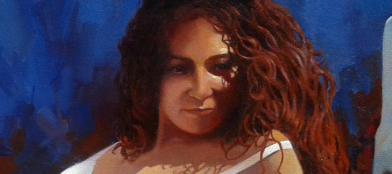 Original Realism Women Painting by Jose Higuera
