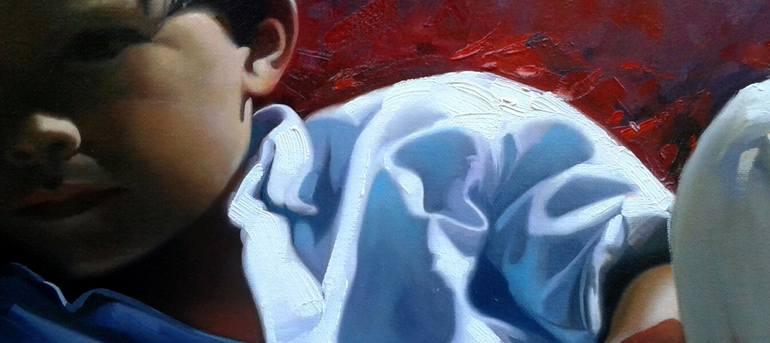 Original Figurative Children Painting by Jose Higuera