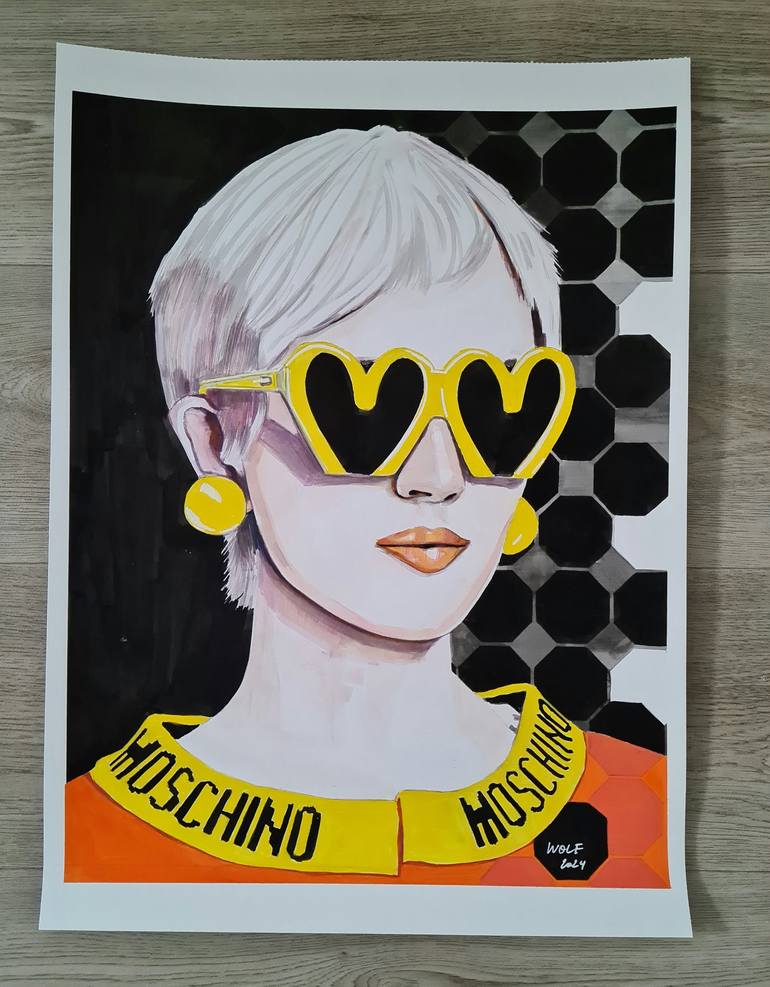 Original Pop Art Fashion Drawing by Gigi And The Wolf