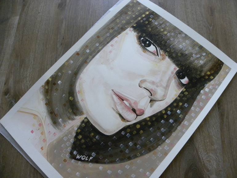 Original Portraiture Women Painting by Gigi And The Wolf